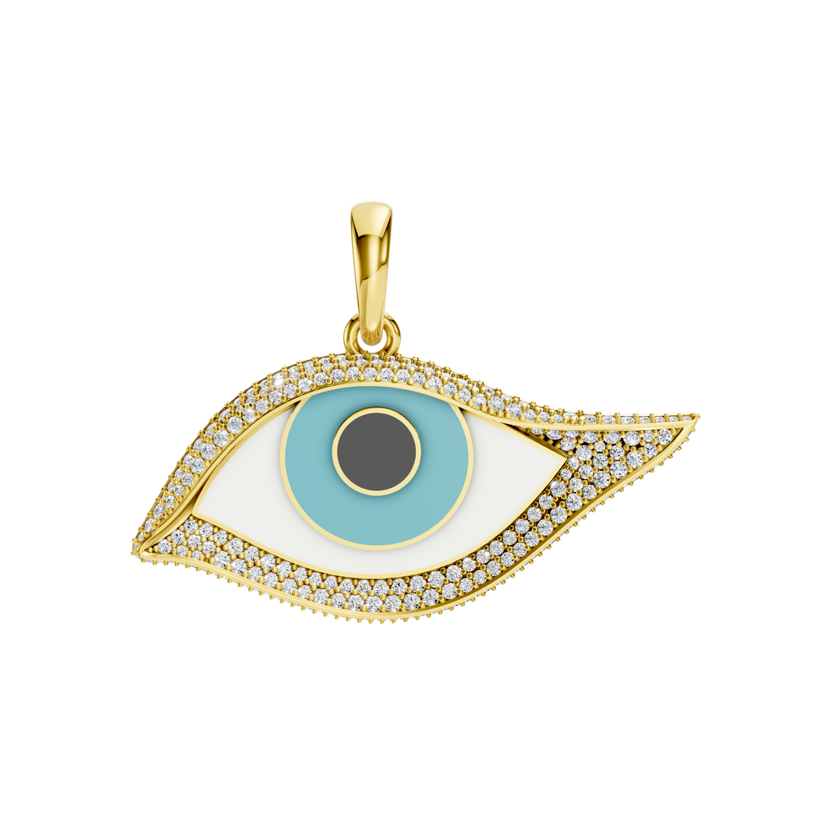 Aura Evil Eye Charm Pavé