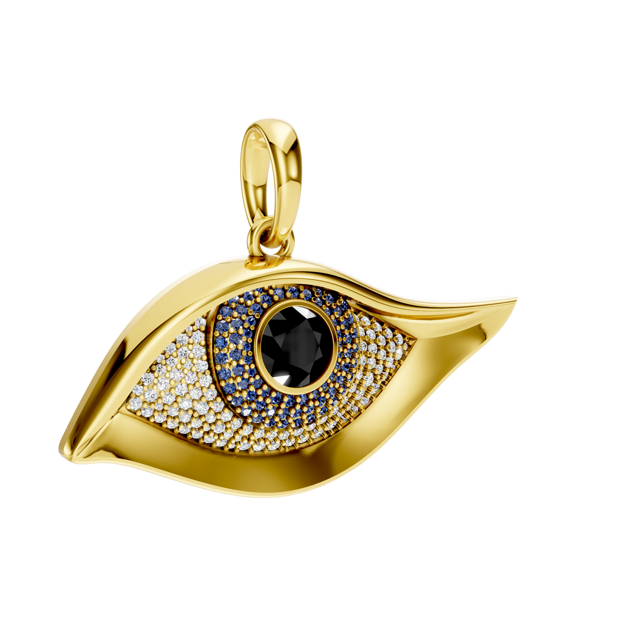 Noir Evil Eye Charm Pavé