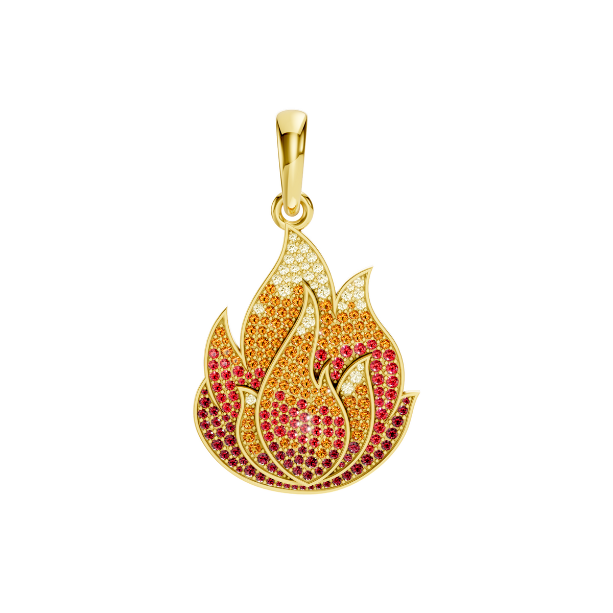 Ember Flame Charm Pavé