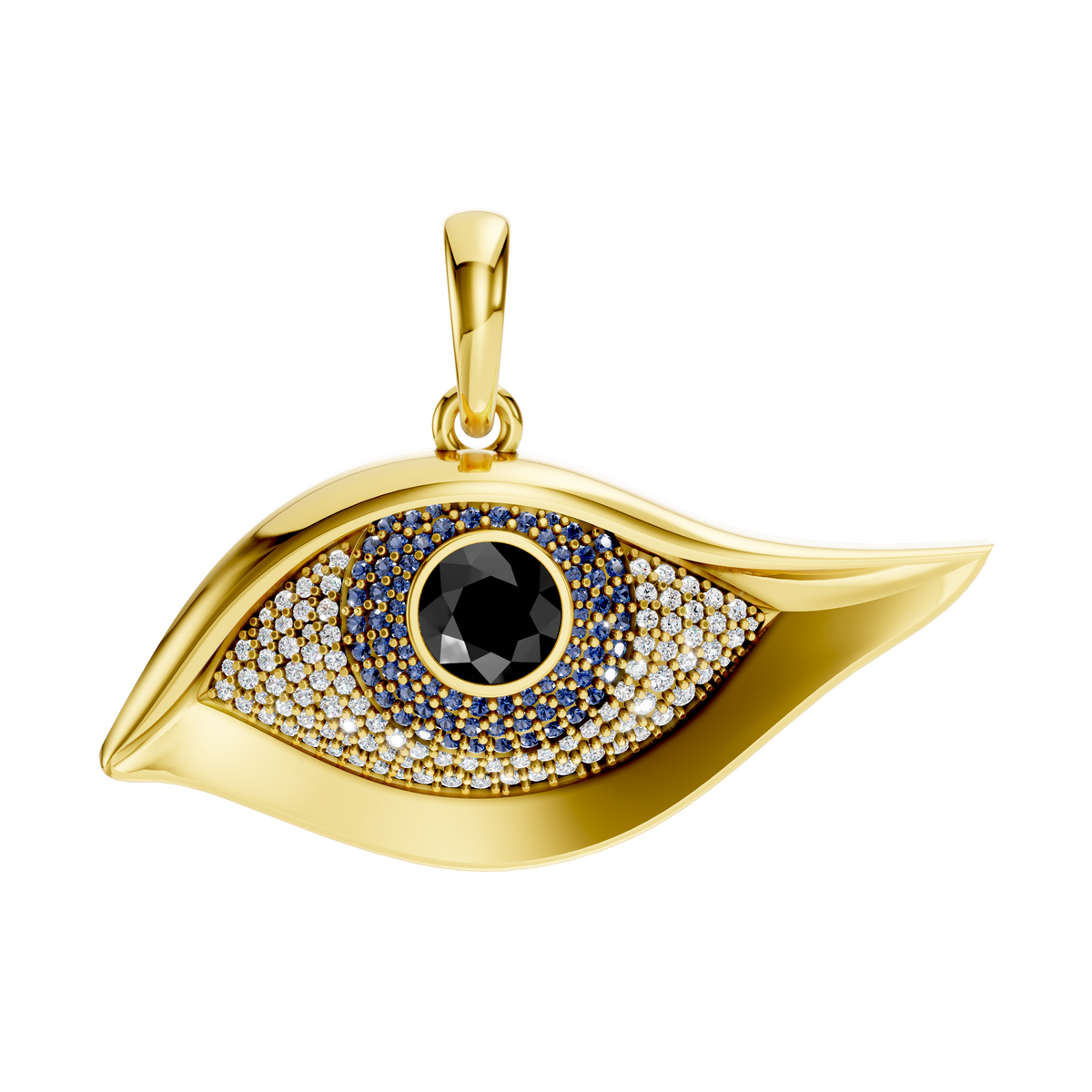 Noir Evil Eye Charm Pavé