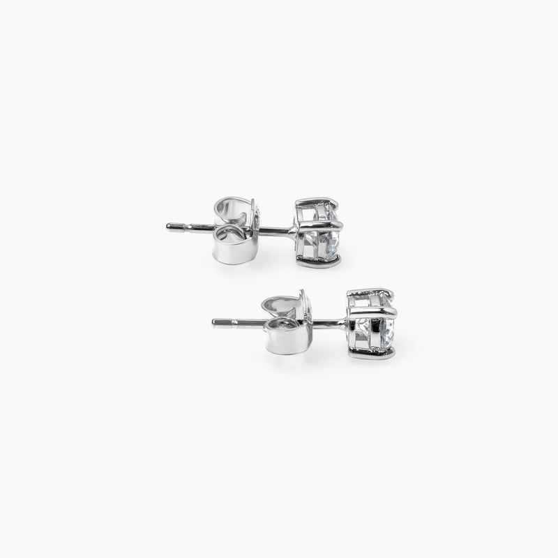 Gorgeous moissanite stud earrings in white gold