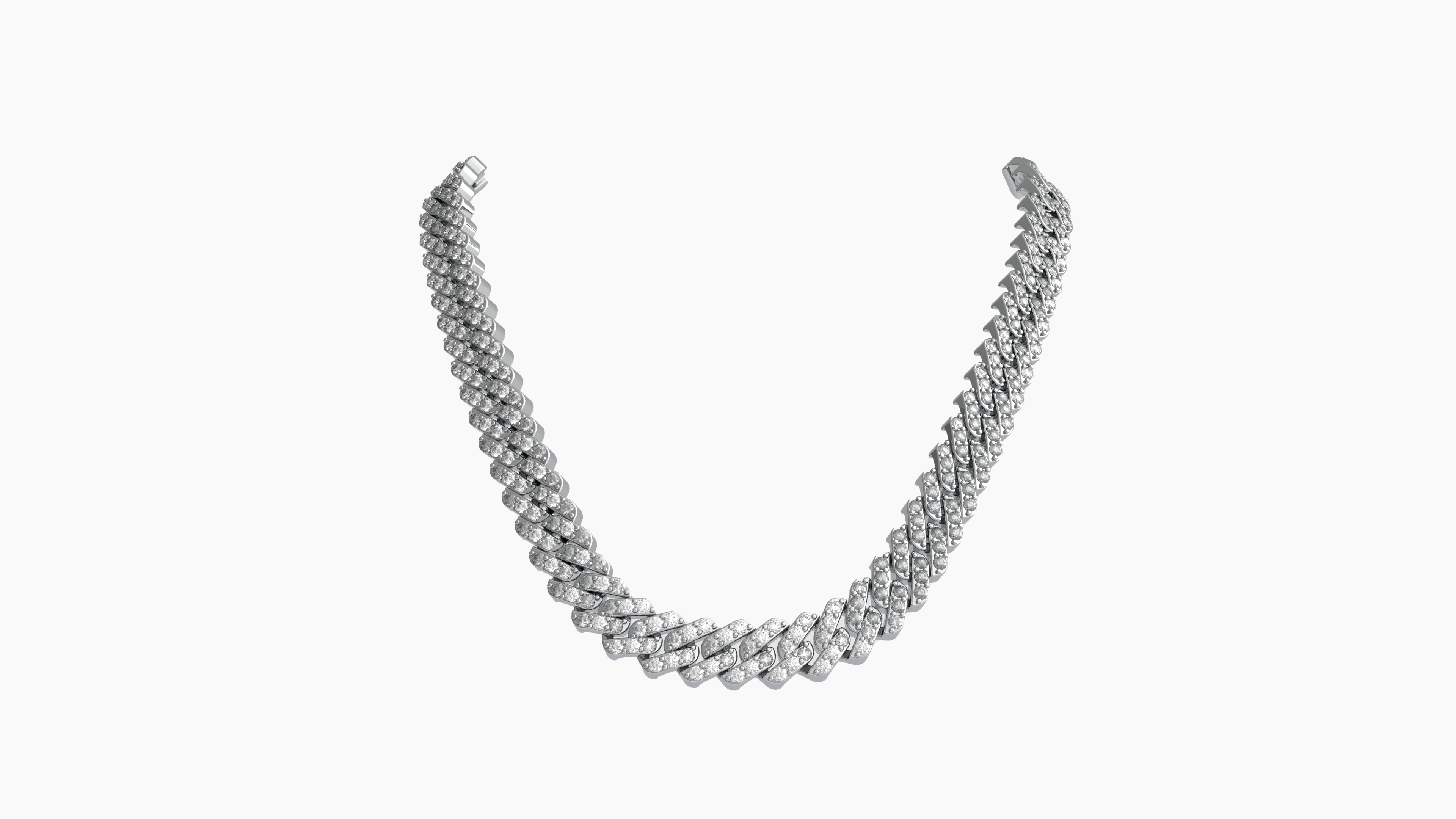 Men's 5mm Modern Pave Cuban Link Necklace