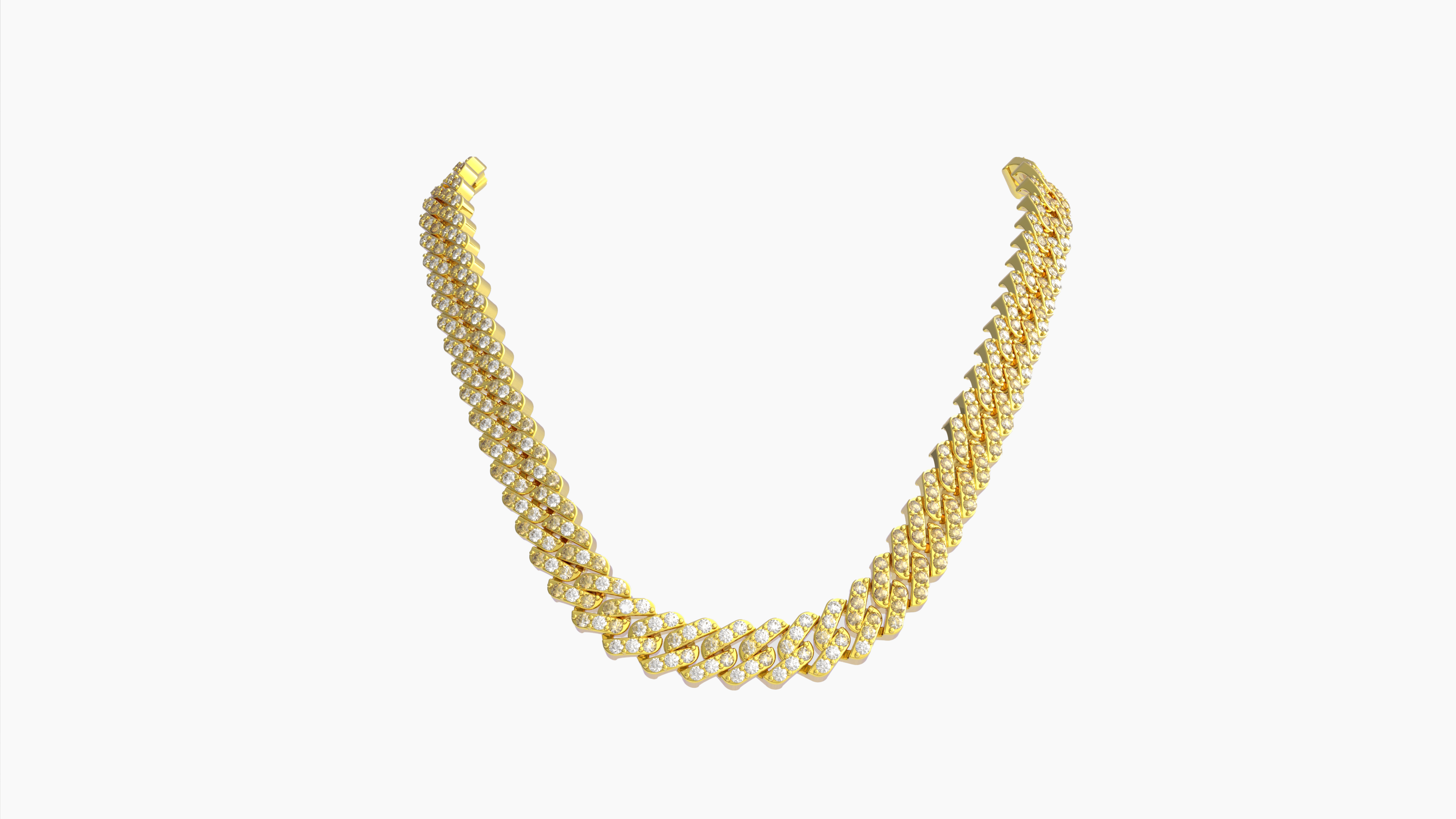 Men's 5mm Modern Pave Cuban Link Necklace