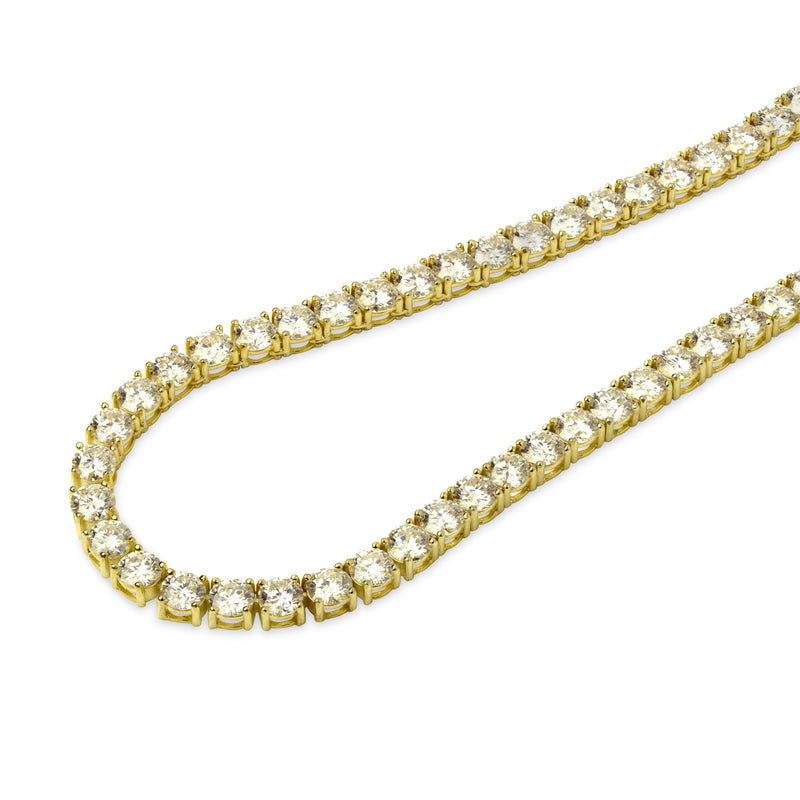 Elegant white gold moissanite tennis necklace for women