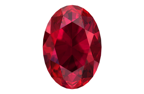 1 Carat / Lab-Grown Ruby / Oval