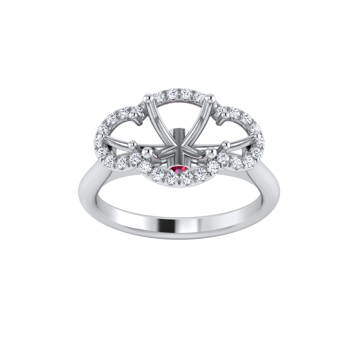 Three Stone Pave Setting