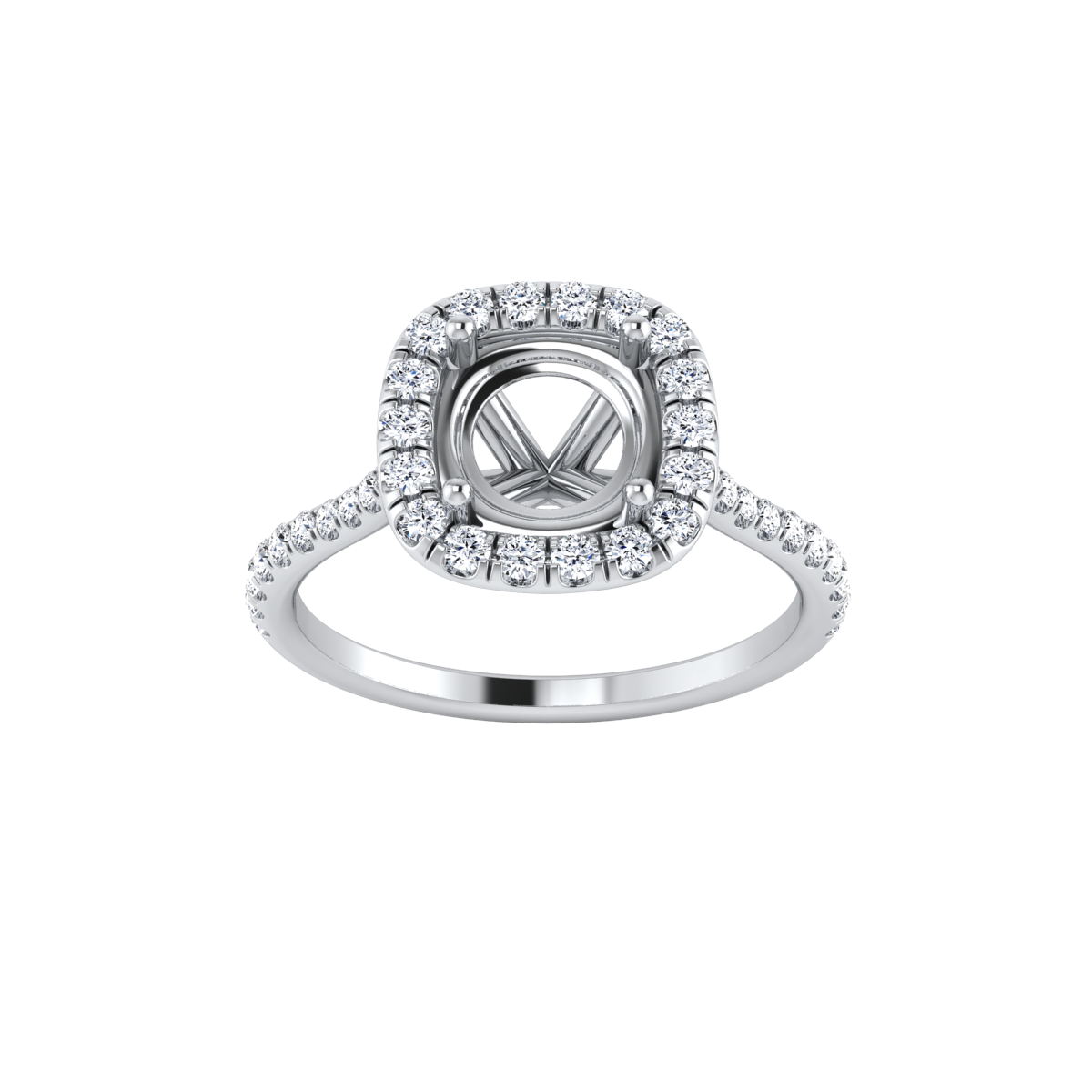 Halo Three-Quarter Pavé Setting