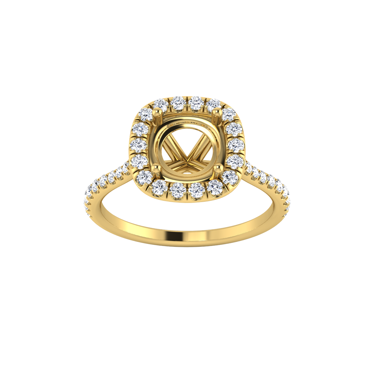 Halo Three-Quarter Pavé Setting